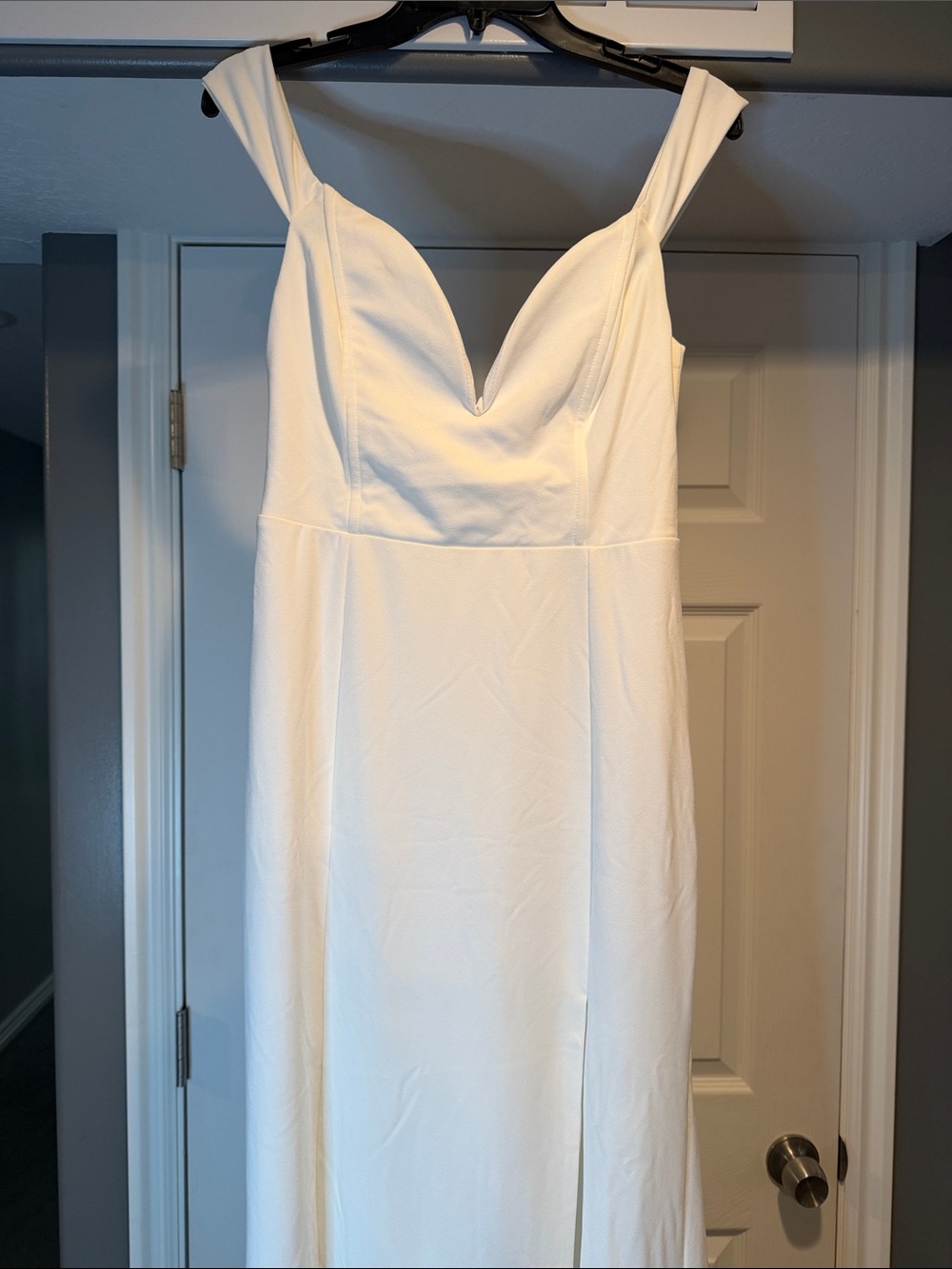 Lulus Elegant White V-Neck Women's Dress